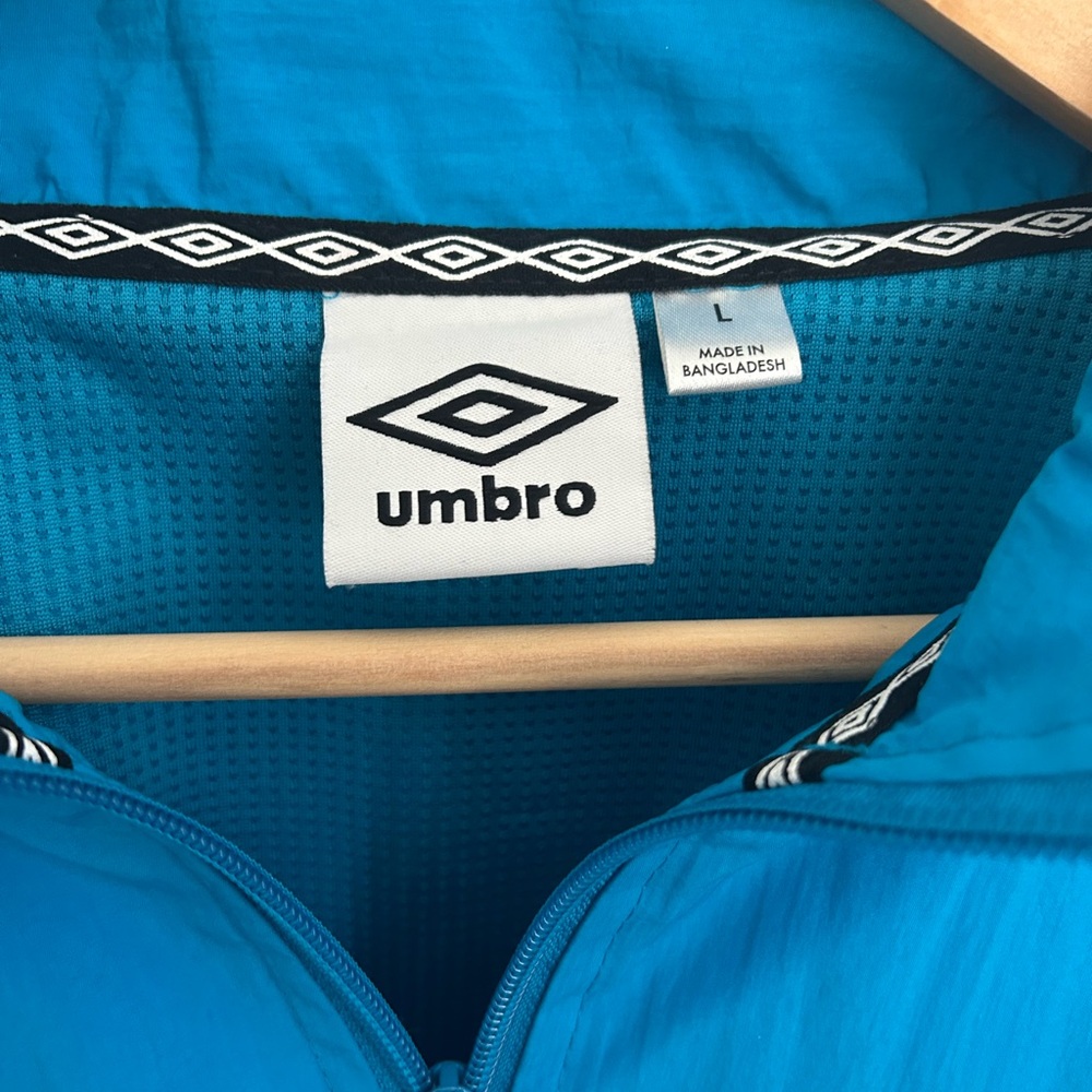 Vintage-Style Umbro Zip-Up Track Jacket Blue Navy Size L - Picture 4 of 5